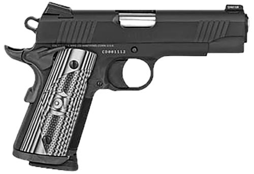 Colt Mfg O9842CCU 1911 Commander Combat Unit 9mm Luger 4.25" 9+1 Black PVD Black PVD Stainless Steel Slide Checkered & Scalloped Gray G10 Grip