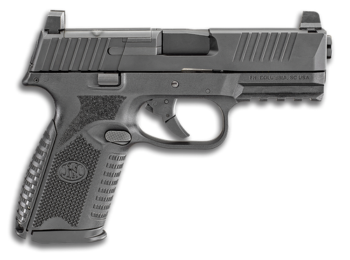 FN 66100587 509M MRD Mid-Size 9mm Luger 15+1 4" Black Recessed Crown Barrel, Matte Black Optic Ready/Serrated Stainless Steel Slide, Matte Black Polymer Frame w/Picatinny Rail, Ambidextrous