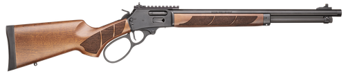 Smith & Wesson 13811 1854  45 Long 9+1 19.25" Black Armornite Threaded Barrel, Black Armornite Picatinny Rail Stainless Steel Receiver, Fixed Walnut w/Textured Grip Panels Stock, Large Loop