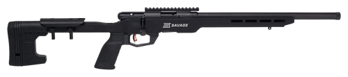 Savage Arms 70248 B22 Precision Full Size Bolt Action 22 LR 10+1 18" Barrel, Matte Black Metal Finish & Adjustable MDT ACC Aluminum Chassis Matte Black Stock