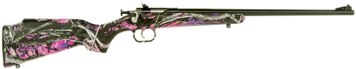 Crickett KSA2160 Youth  22 LR 1rd 16.12" Barrel & Receiver, Fixed Front/Adjustable Rear Peep Sight, Hydro Dipped Muddy Girl Synthetic Stock w/11.5" LOP, Rebounding Firing Pin Safety
