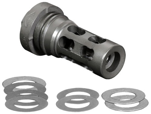 Yankee Hill 4302MB28A QD Light Tactical Muzzle Brake made of Black Finish Steel with 1/2"-28 tpi Threads for 30 Cal AR-Platform