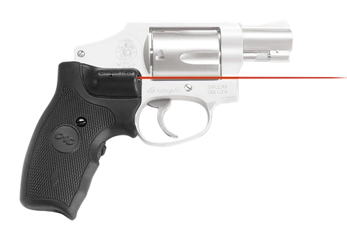 Crimson Trace 011150 Lasergrips  Fits S&W J-Frame Round Butt, Red Laser 633nM Wavelength 5mW Output, Black Polymer Extended