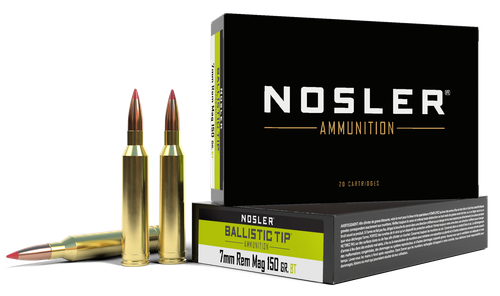 Nosler 40045 Ballistic Tip  7mmRemMag 150gr Spitzer Ballistic Tip 20 Per Box/10 Case