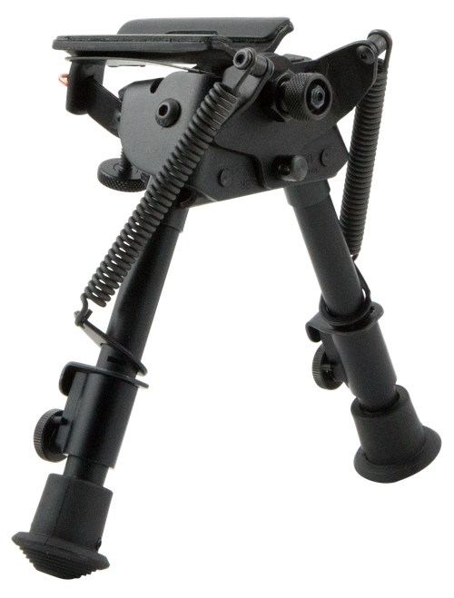 Harris Bipods BRS Swivel BR Swivel Stud, 6-9", Black Steel/Aluminum, Rubber Feet