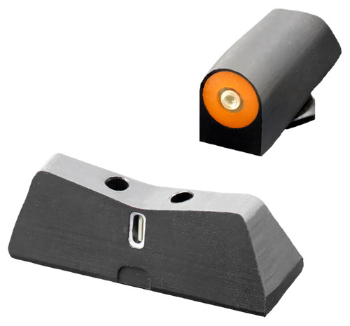 XS Sights GL0011S5N DXT2 Big Dot Night Sights fits Glock  Black | Green Tritium Orange Outline Front Sight Green Tritium White Outline Bar Rear Sight