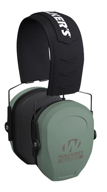 Walker's GWPRSMPASSGN Razor Slim Passive Muff 27 dB Over the Head Sage Green/Black Polymer