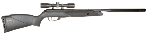 Gamo 6110067854 Wildcat Whisper Air Rifle Gas Piston 177 1rd Shot Black Black Receiver Black Molded All Weather Stock Scope 4x32mm
