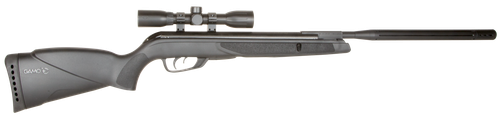 Gamo 6110067854 Wildcat Whisper Air Rifle Gas Piston 177 1rd Shot Black Black Receiver Black Molded All Weather Stock Scope 4x32mm