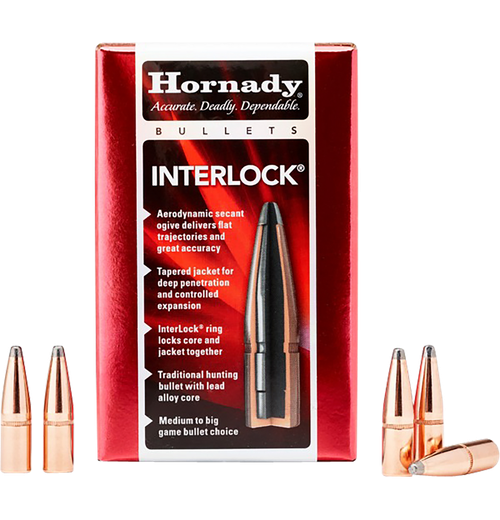 Hornady 3070 InterLock  30 Cal .308 180 gr Spire Point 100 Per Box/ 15 Case