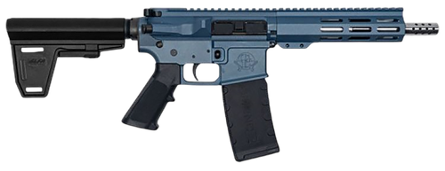 Great Lakes Firearms GL15223SSPBBLU AR-15  223 Wylde 30+1 7.50" Black Nitride Threaded Barrel, M-LOK Handguard, Blue Titanium Cerakote Aluminum Receiver w/Picatinny Rail, Black Polymer Mil-Spec Grip