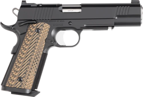 Dan Wesson 01794 Specialist  Full Size Frame 10mm Auto 8+1 5" Stainless Match Grade Barrel, Black Duty Optics Ready/Serrated Steel Slide, Black Duty Steel Frame w/Picatinny Rail, Black/Brown G10 Grip