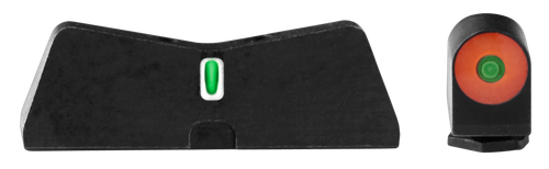 XS Sights GL0010S5N DXT2 Big Dot Night Sights fits Glock  Black | Green Tritium Orange Outline Front Sight Green Tritium White Outline Bar Rear Sight