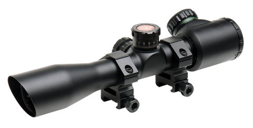 Truglo TG8504TL Tru-Brite 4x 32mm Obj 22.5 ft @ 100 yds FOV 1" Tube Black Illuminated Mil-Dot, 3 Color