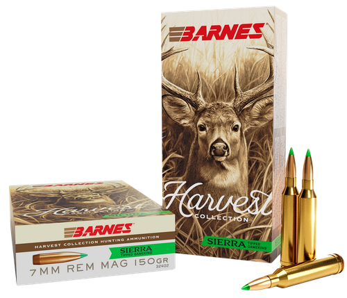Barnes Bullets 32402  Harvest 7mmRemMag 150gr Sierra Tipped GameKing 20 Per Box/10 Case