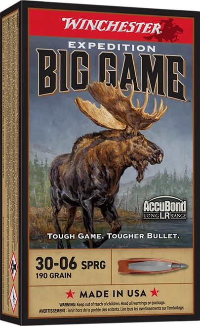 Winchester Ammo S3006LR Expedition Big Game Long Range 30-06Springfield 190gr Nosler AccuBond Long Range 20 Per Box/10 Case