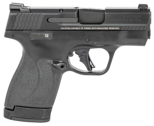 Smith & Wesson 13250 M&P Shield Plus Micro-Compact 9mm Luger 10+1/13+1, 3.10" Black Stainless Steel Barrel, Matte Black Armonite Serrated Slide, Matte Black Polymer Frame, No Thumb Safety