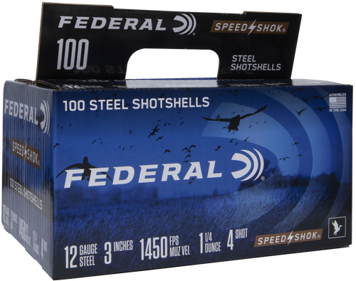 Federal WF1421004 Speed-Shok  12Gauge 3" 1 1/4oz 4Shot 100 Per Box/2 Case