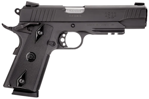 Taurus 1191101B1 1911  Full Size Frame 45 ACP 8+1 5" Matte Stainless Steel Barrel, Matte Black Serrated Steel Slide & Frame w/Beavertail & Picatinny Rail, Black Checkered Polymer Grip, Right Hand