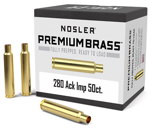 Nosler 10175 Premium Brass Unprimed Cases 280AckleyImproved Rifle Brass 50/Box