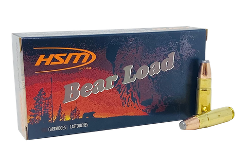 HSM 458SOCOM1N Bear Load  458 SOCOM 350 gr Jacketed Flat Point 20 Per Box/ 25 Case