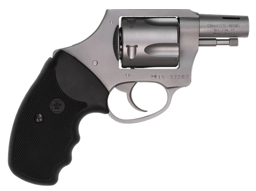 Charter Arms 74429 Boomer  Large 44 Special, 5 Shot 2" Matte Stainless Steel Ported/Tapered Barrel, Matte Stainless Cylinder & Frame w/Black Finger Grooved Rubber Grip