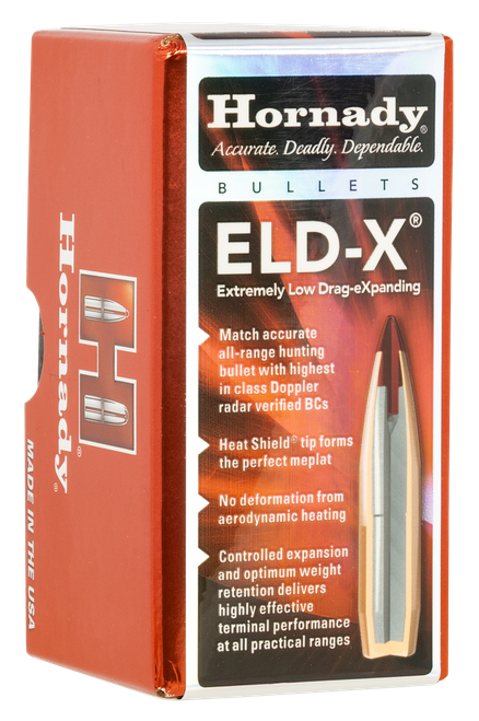 Hornady 22833 ELD-X  22 Cal .224 80 gr Extremely Low Drag-eXpanding 100 Per Box/ 25 Case