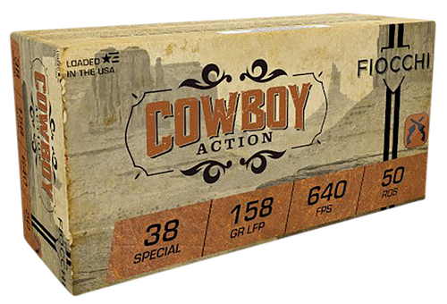 Fiocchi 38CA Cowboy Action  38Special 158gr Lead Flat Point 50 Per Box/10 Case