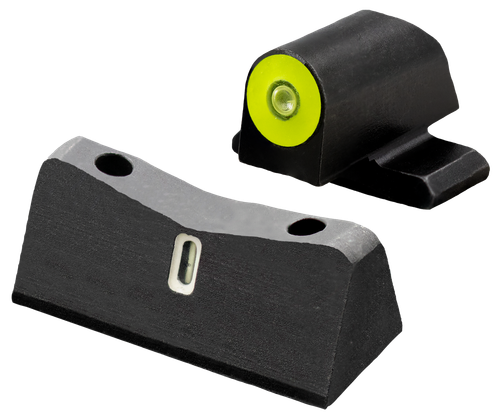 XS Sights SI0013S5Y DXT2 Big Dot Night Sights- Sig Sauer- Springfield Armory  Black | Green Tritium Yellow Outline Front Sight Green Tritium White Outline Bar Rear Sight