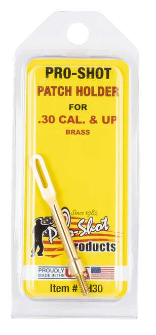 Pro-Shot PH30 Brass Patch Holder  .30 - .50 Cal Rifle/Pistol #8-32" Thread Brass