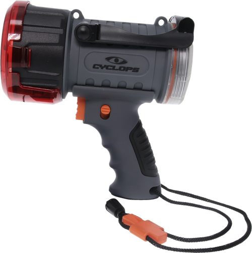 Cyclops CYC2000WP Spotlight w/Flood Light 500/200 Lumens Red/White CREE XP-G3 LED Black/Gray Polymer/Aluminum
