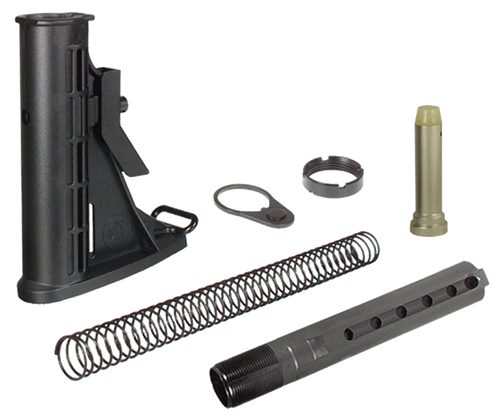 UTG Pro RBU6BM Mil-Spec Stock Assembly Black Synthetic 6 Position for AR-15/M16