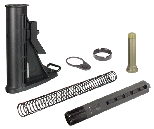 UTG Pro RBU6BM Mil-Spec Stock Assembly Black Synthetic 6 Position for AR-15/M16