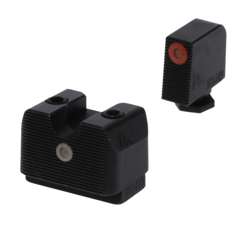 Rival Arms RA4A231G In-Line MOS Night Sights for G17/G19  Green Tritium Orange Outline Front Sight-Green Tritium White Outline Rear Sight