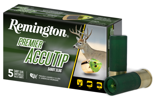 Remington Ammunition 20727 Premier AccuTip  12 Gauge 2.75" Sabot Slug Shot 5 Per Box/ 20 Cs