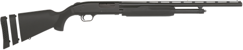 Mossberg 54210 500 Super Bantam Youth 20 Gauge Pump 3" 5+1 22" Blued Vent Rib Barrel, Blued Steel Receiver, Adj LOP Black Synthetic Stock, Right Hand