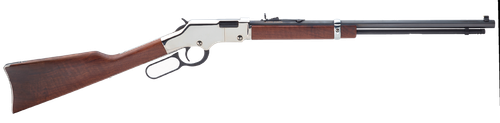 Henry H004SV Golden Boy Silver 17 HMR Caliber with 11+1 Capacity, 20" Blued Barrel, Nickel-Plated Metal Finish & American Walnut Stock Right Hand (Full Size)
