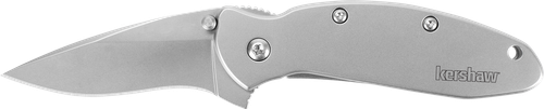 Kershaw 1620FL Scallion  2.40" Folding Drop Point Plain Bead Blasted 420HC SS Blade/Bead Blasted 410 Stainless Steel Handle Includes Pocket Clip