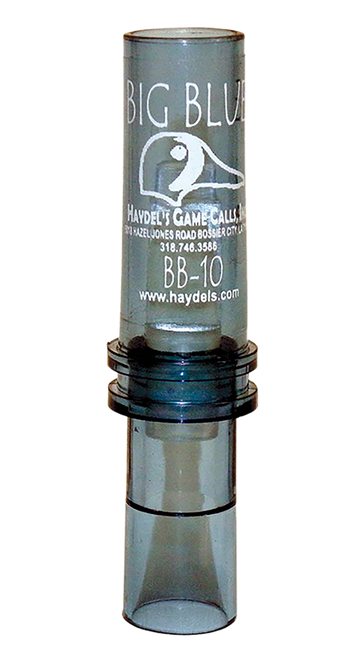 Haydel's Game Calls BB10 "Big Blue"  Open Call Double Reed Bluewing Teal Sounds Attracts Ducks Clear Acrylic