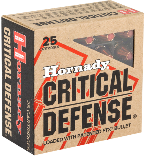 Hornady 90250 Critical Defense  9mmLuger 115gr Hornady Flex Tip eXpanding 25 Per Box/10 Case