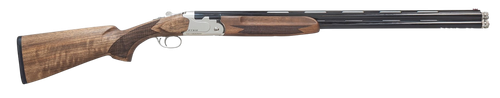 Pointer REXFT912BSW12 FT912 Field Trek Full Size 12 Gauge Break Open 3" 2rd 28" Black Over/Under Vent Rib Barrel, Silver Steel Receiver, Fixed Walnut Stock, Ambidextrous