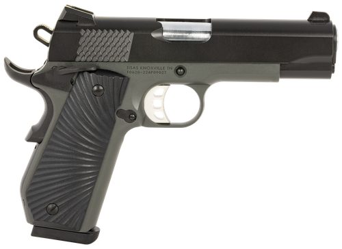 Tisas 10100103 1911 Stingray Carry 45 ACP 8+1 4.25" Stainless Steel Barrel, Black Cerakote Serrated Slide, Dark Gray Cerakote Aluminum Frame w/Beavertail, Black Sunburst G10 Grips