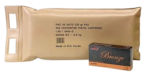 PMC 45ABP Bronze Battle Pack 45ACP 230gr Full Metal Jacket 250 Per Box/3 Case