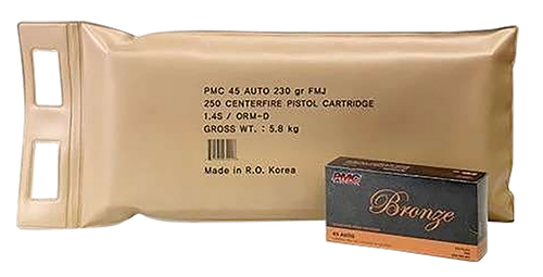 PMC 45ABP Bronze Battle Pack 45ACP 230gr Full Metal Jacket 250 Per Box/3 Case