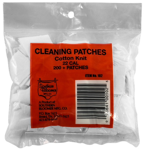 Southern Bloomer 102 Cleaning Patches .22 Cal Cotton 200 Per Pack