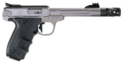 Smith & Wesson 12078 Performance Center Victory Target 22 LR 6" MB 10+1 Stainless Steel Tandemkross Black HiveGrip with Integrated Target Thumb Rest Grip