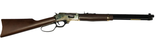 Henry H009BGL Side Gate  Full Size 30-30 Win 5+1 20" Blued Steel Barrel, Polished Brass Receiver, Fixed American Walnut Stock