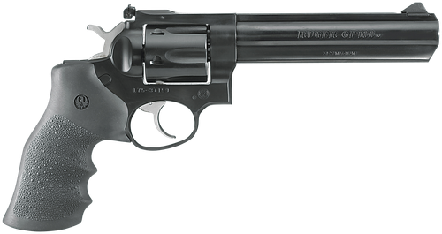 Ruger 1704 GP100  Medium Frame 357 Mag 6rd 6" Blued Alloy Steel Barrel, Cylinder & Frame, Hogue Monogrip, Transfer Bar Safety, Exposed Hammer
