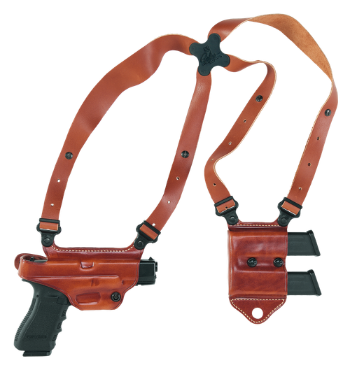 Galco MCII212 Miami Classic II Shoulder System Size Fits Chest Up To 56" Tan Leather Harness Fits 1911 Fits 5" Barrel Right Hand