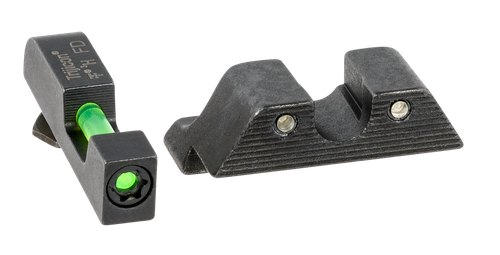 Trijicon 601102 DI Night Sight Set Green Tritium/Fiber Optic/Black Outline Front, Green Tritium Rear, Black Frame, Fits Most Glock *Does Not Fit MOS